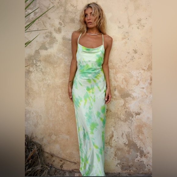 Rat & Boa Dresses & Skirts - RAT & BOA Tie Dye Silk Juniper Slip Dress